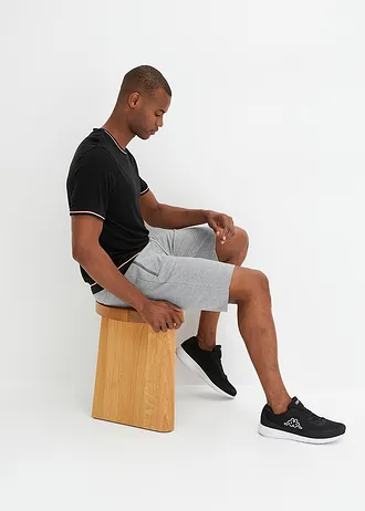 Bermude casual cu buzunare practice cu fermoar • gri deschis melanj • magazin bonprix