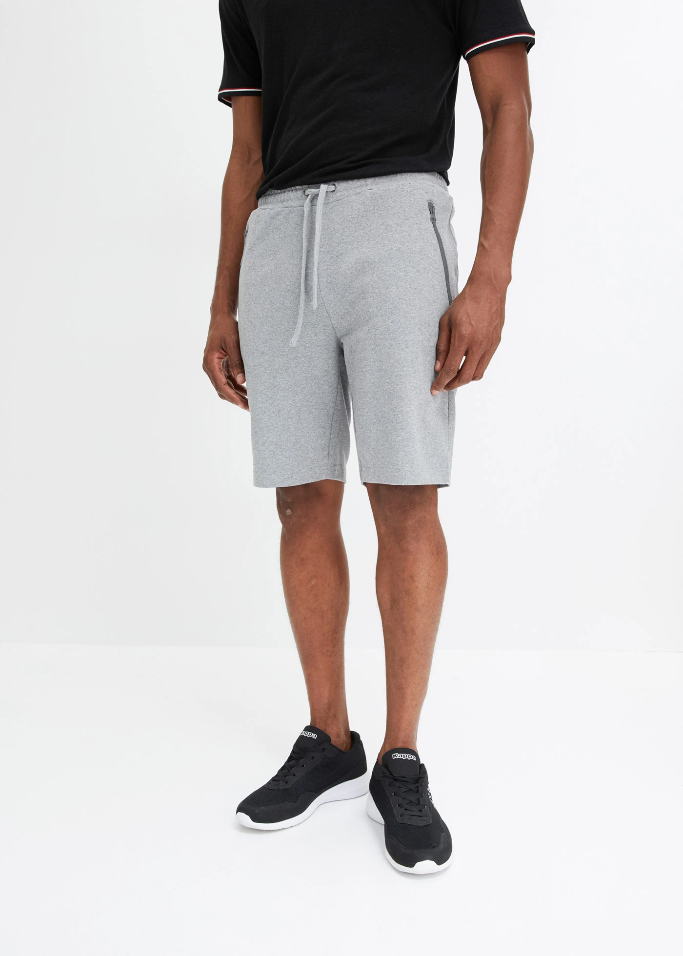 Bermude casual cu buzunare practice cu fermoar • gri deschis melanj • magazin bonprix