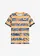 T-shirt, Kleur: apricot-lichtindigo-new beige-mat blauw horizontaal gestreept