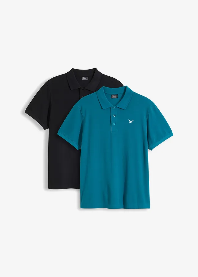 Poloshirt (set van 2) van puur biologisch katoen