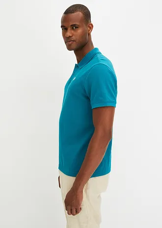 Poloshirt (set van 2), korte mouw • kobaltturkoois+zwart • bonprix online shop