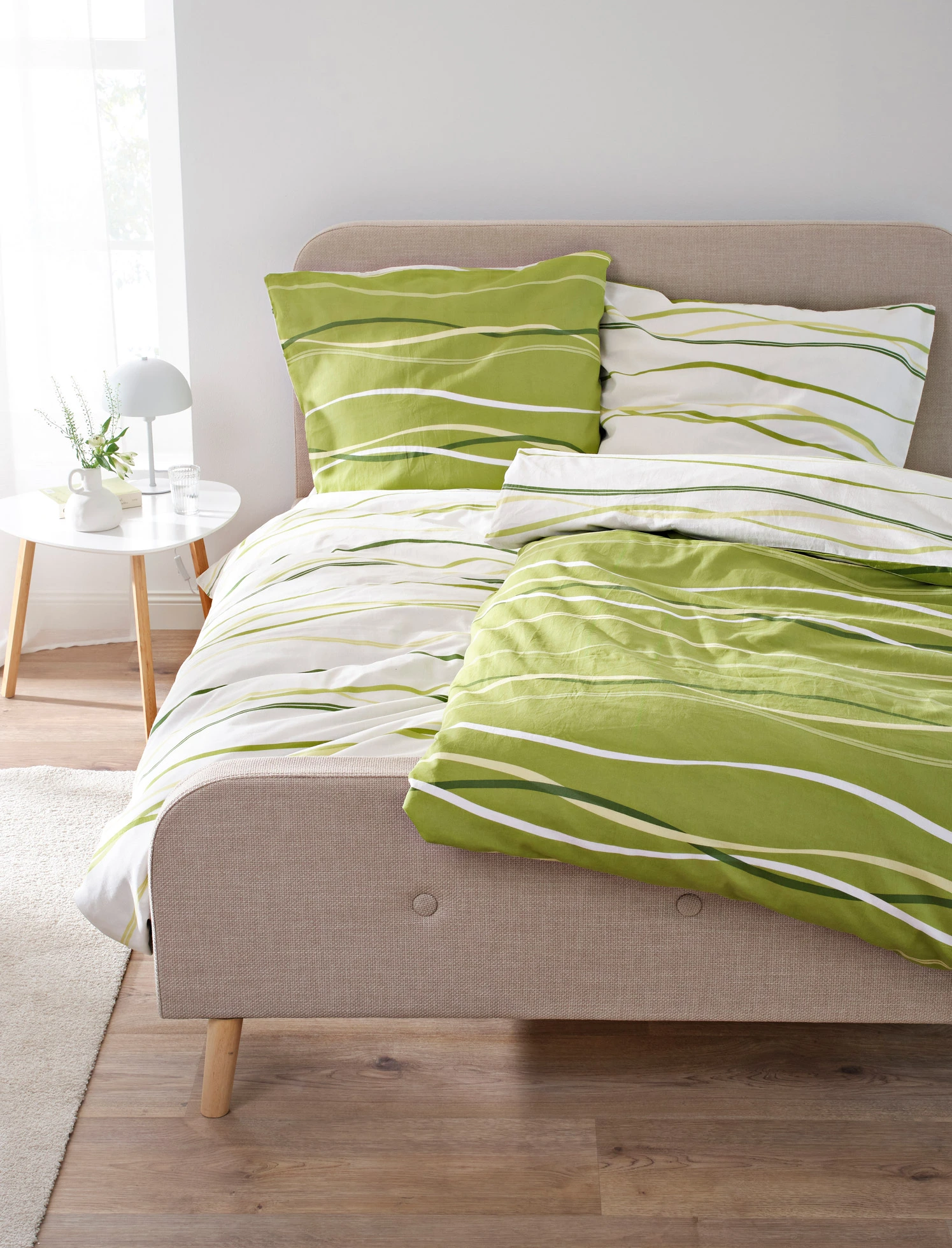 Dubbelzijdig dekbedovertrek • groen • bonprix online shop