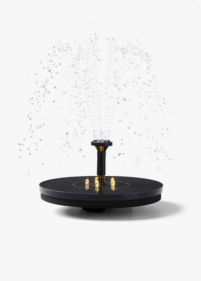Fontaine solaire LED • noir • Boutique bonprix
