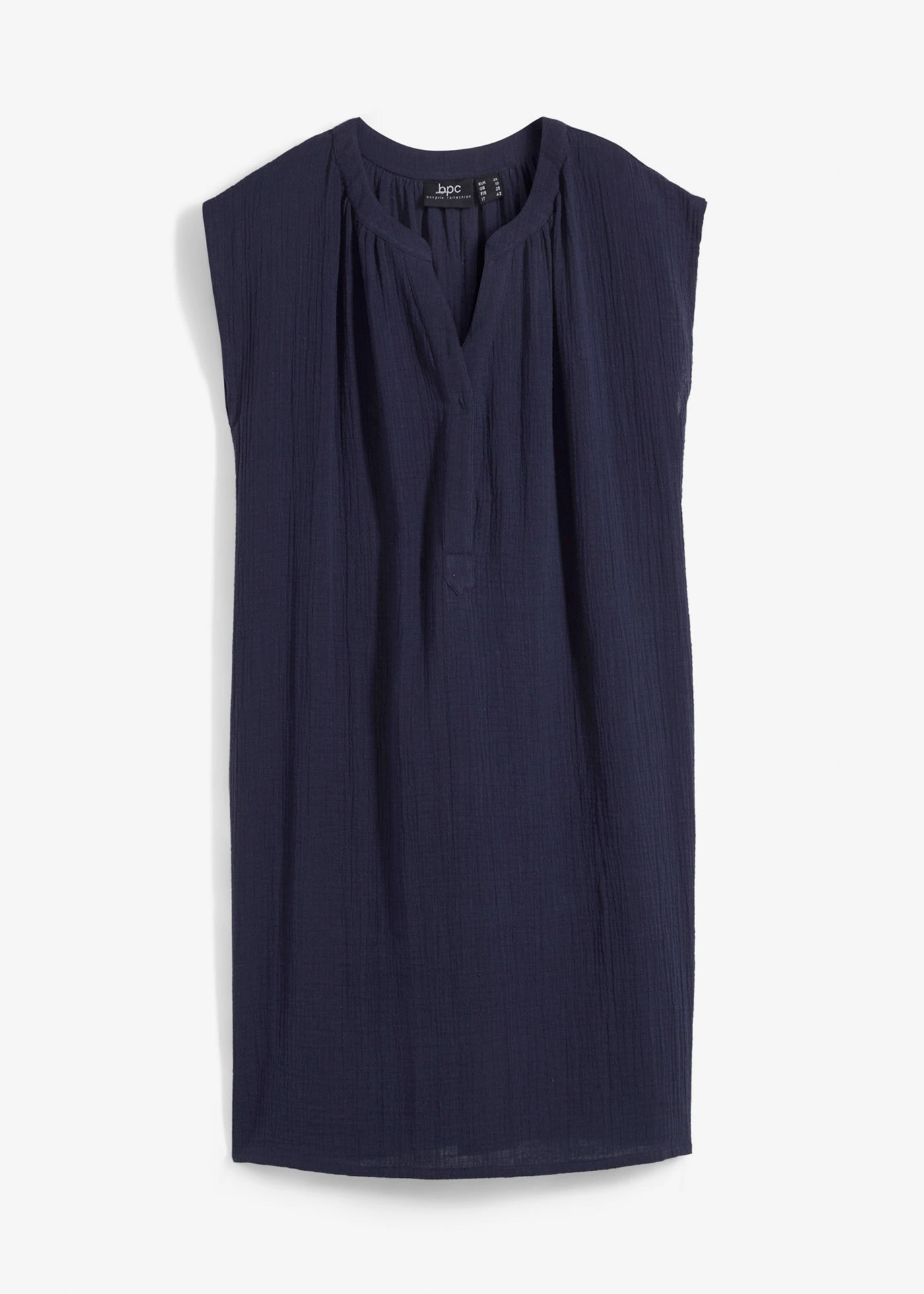 Těhotenské a kojicí šaty 2 v 1, z bavlněného mušelínu • tmavě modrá • bonprix obchod