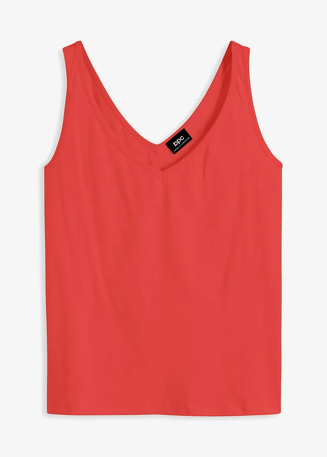 Top 100% coton, Couleur: rouge carmin