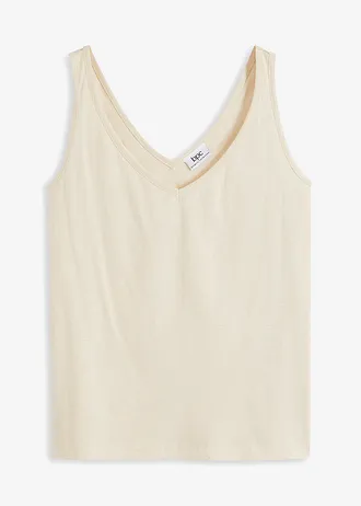 Top 100% coton, Couleur: beige galet