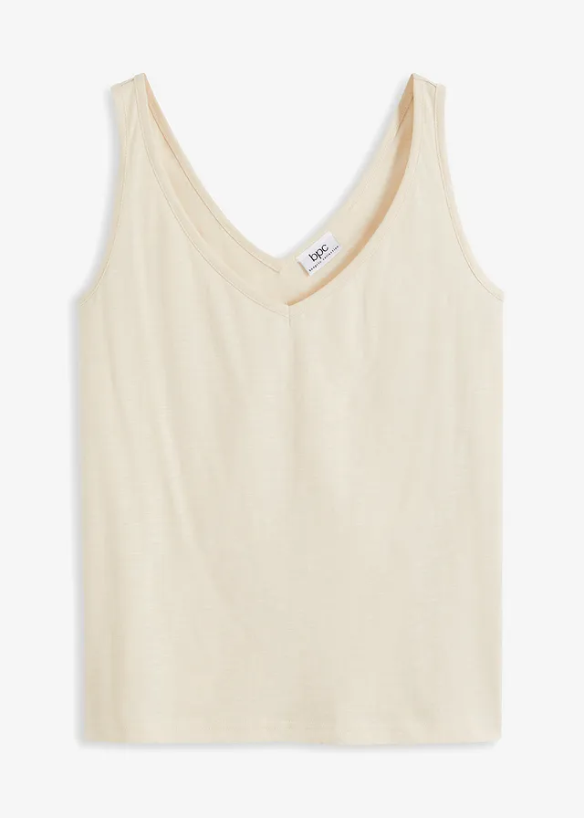 Top 100% coton, Couleur: beige galet