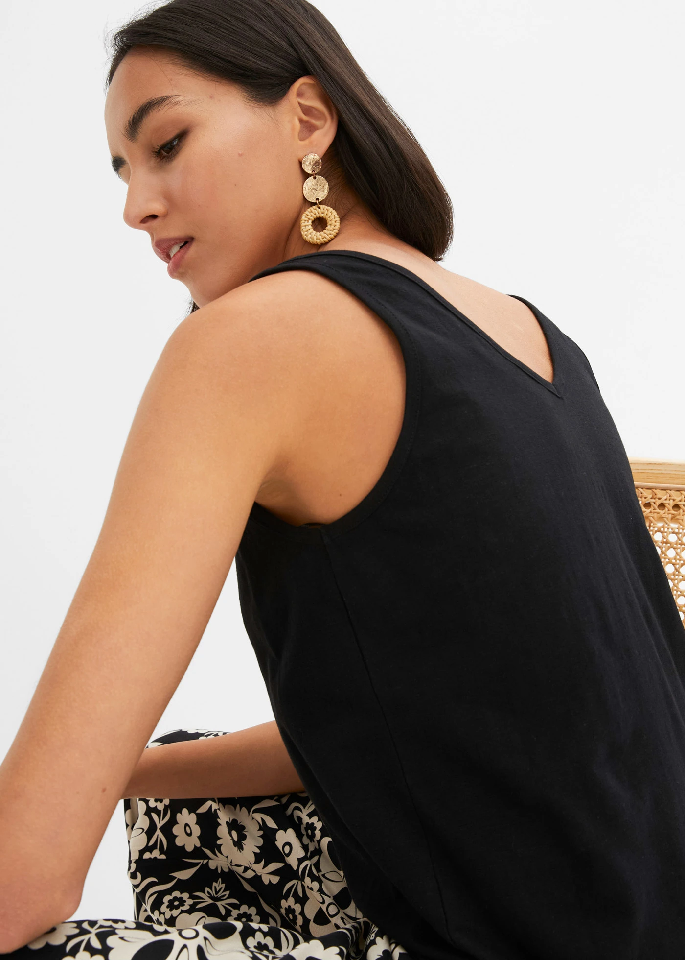 Top z organické bavlny • černá • bonprix obchod