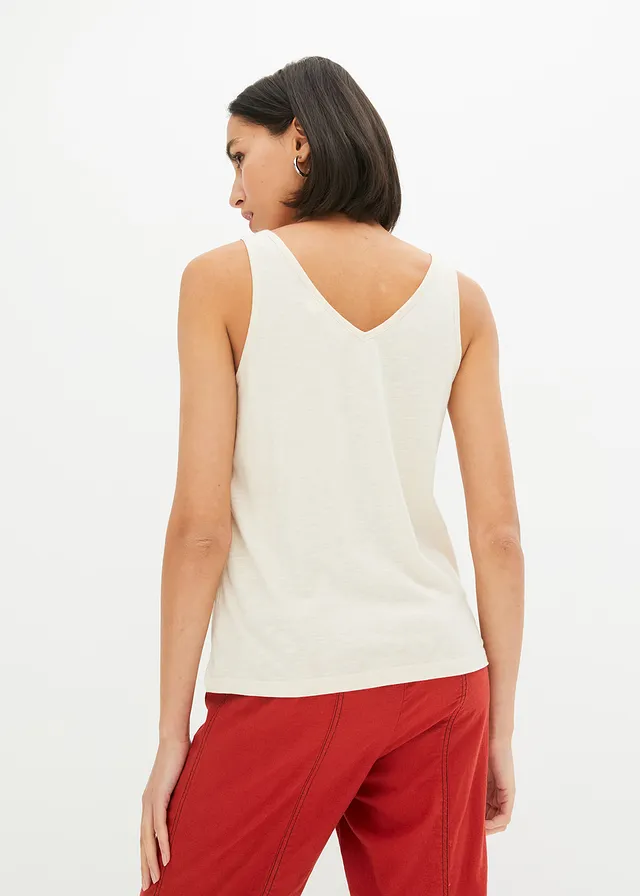 Top 100% coton, Couleur: beige galet