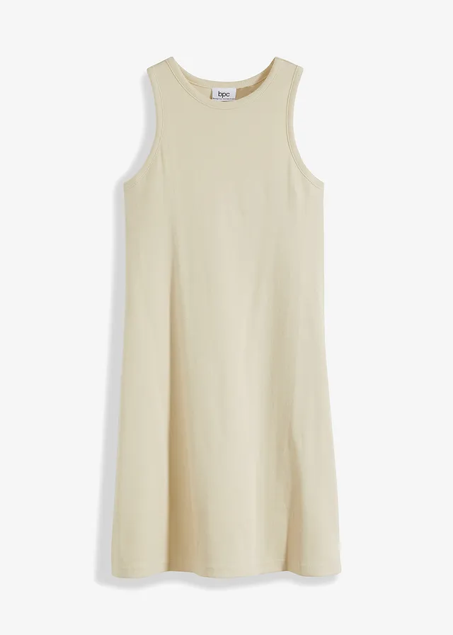 Robe côtelée en coton, Couleur: écru