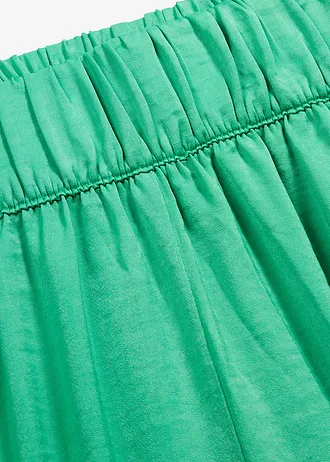 Lehké, splývavé kalhoty Palazzo s vysokým pasem, dlouhé • jadeově zelená • bonprix obchod