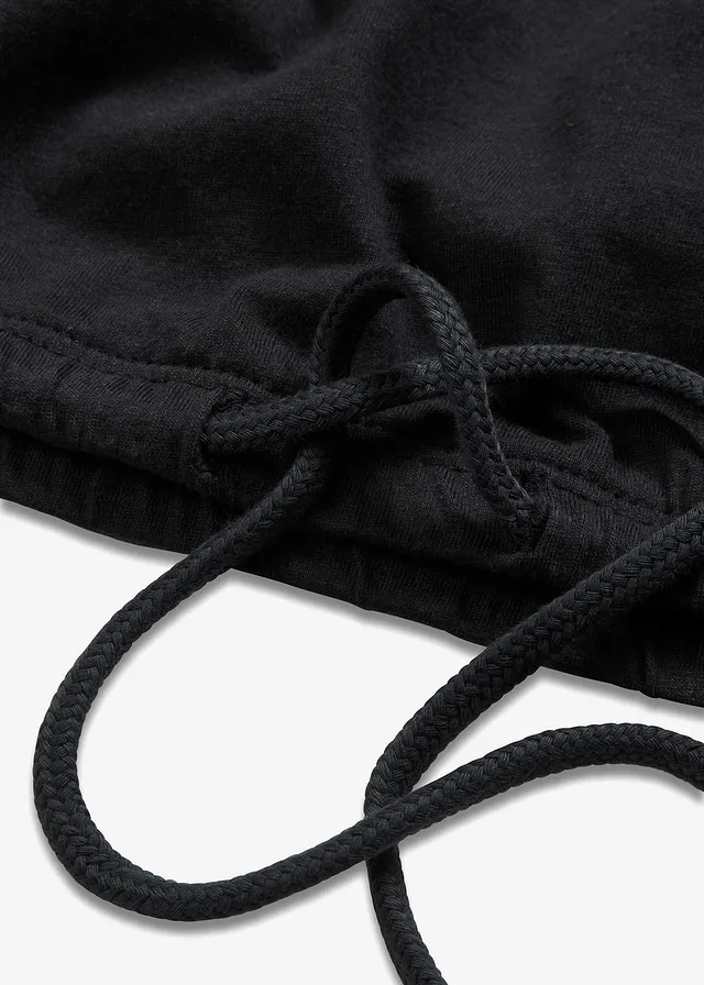 T-shirt avec détail noué à la base • noir • product-page.page-title-suffix