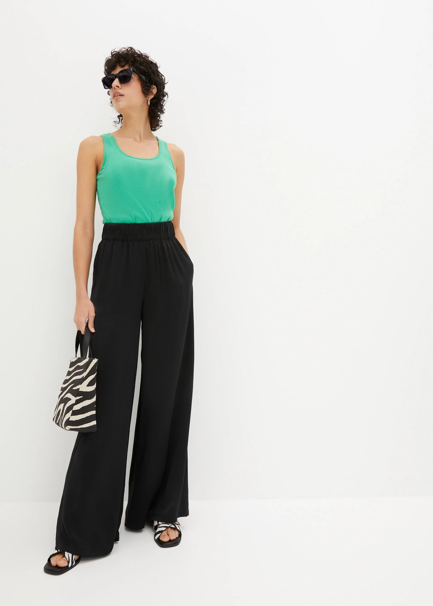 Palazzo nohavice • čierna • obchod bonprix