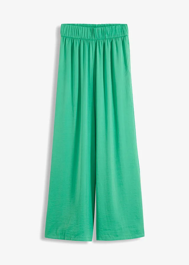 Pantaloni palazzo lejeri, cu talie înaltă