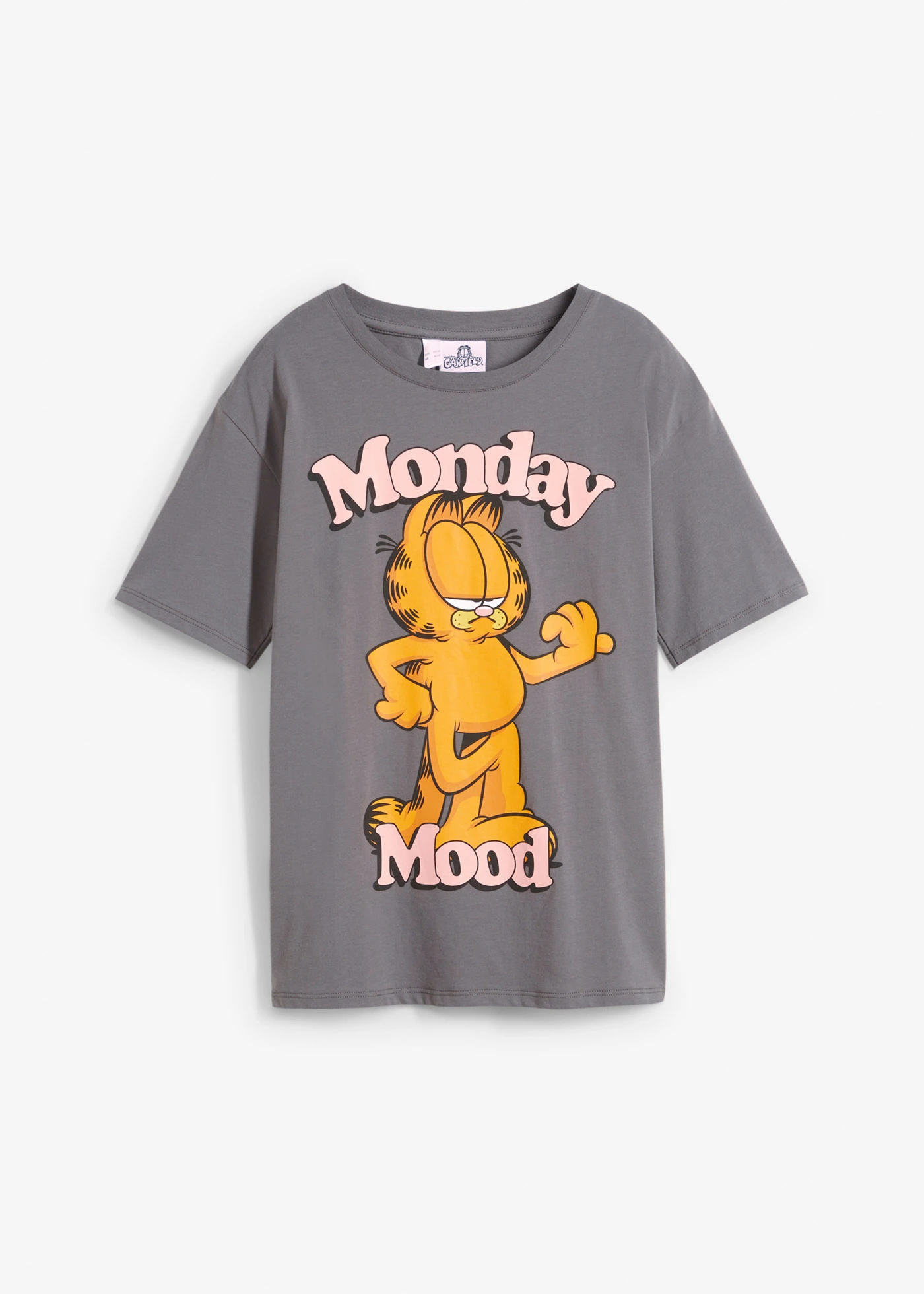 Tricou Garfield din bumbac 100% • gri închis • magazin bonprix