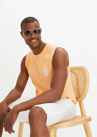 Muscle shirt van katoen, loose fit, Kleur: 