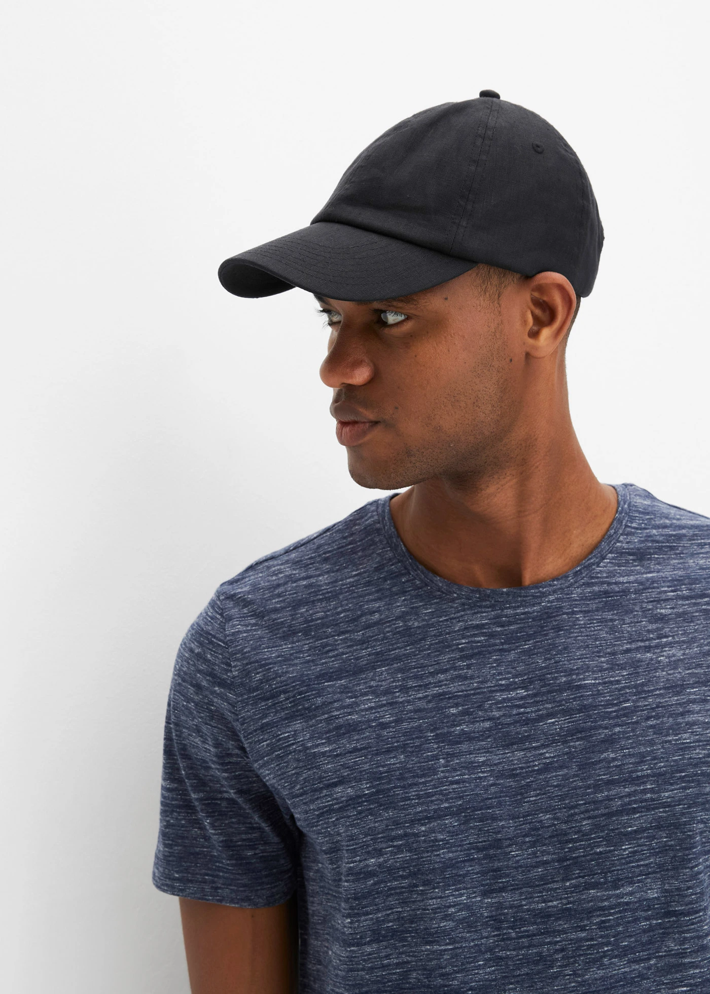 T-shirt (set van 2) • zwart gemêleerd+donkerblauw gemêleerd • bonprix online shop