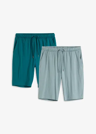 Lot de 2 bermudas en jersey léger • pétrole+bleu plomb • Boutique bonprix
