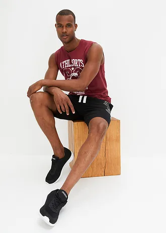 Muscle shirt van puur katoen (set van 2) • bordeaux+schaduwgroen • bonprix online shop