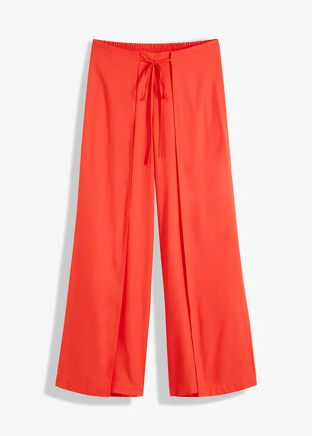 Viscose broek met splitten