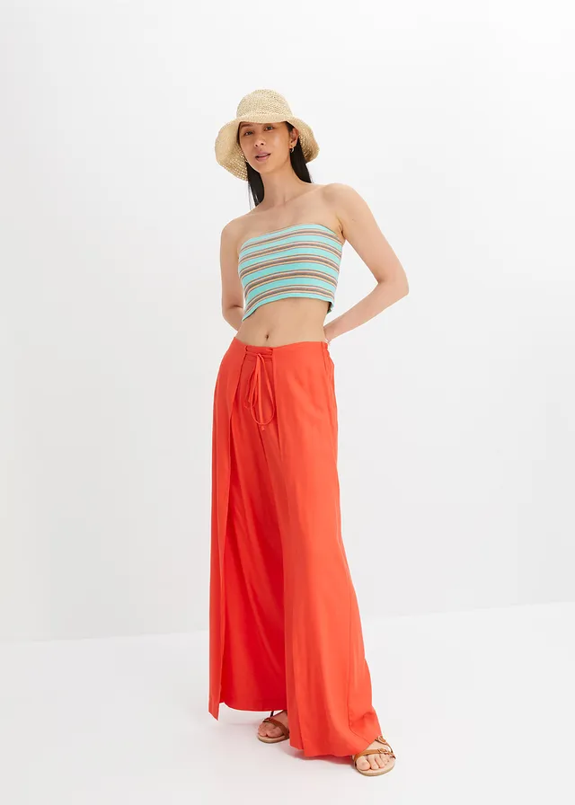 Viscose broek met splitten • signaalrood • product-page.page-title-suffix