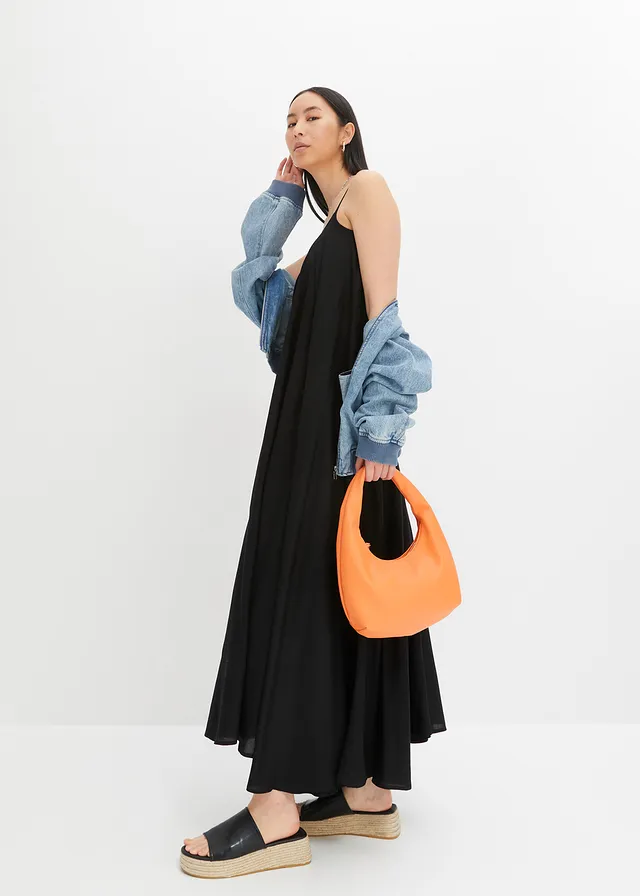 Wijde maxi jurk • zwart • product-page.page-title-suffix
