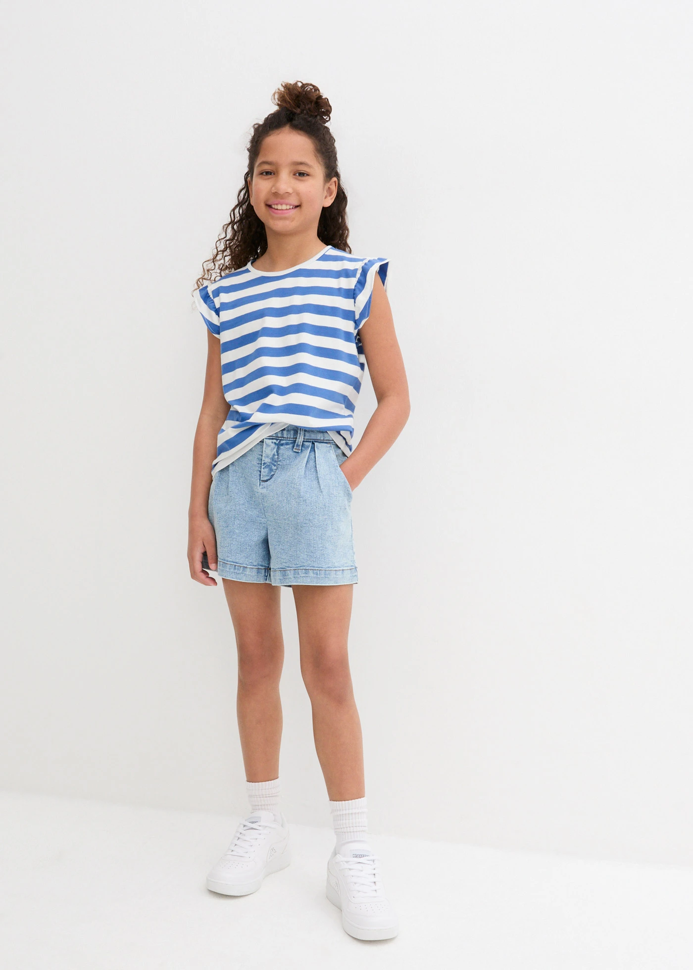 Shirt met biologisch katoen (set van 2) • wolwit-hemelblauw • bonprix online shop