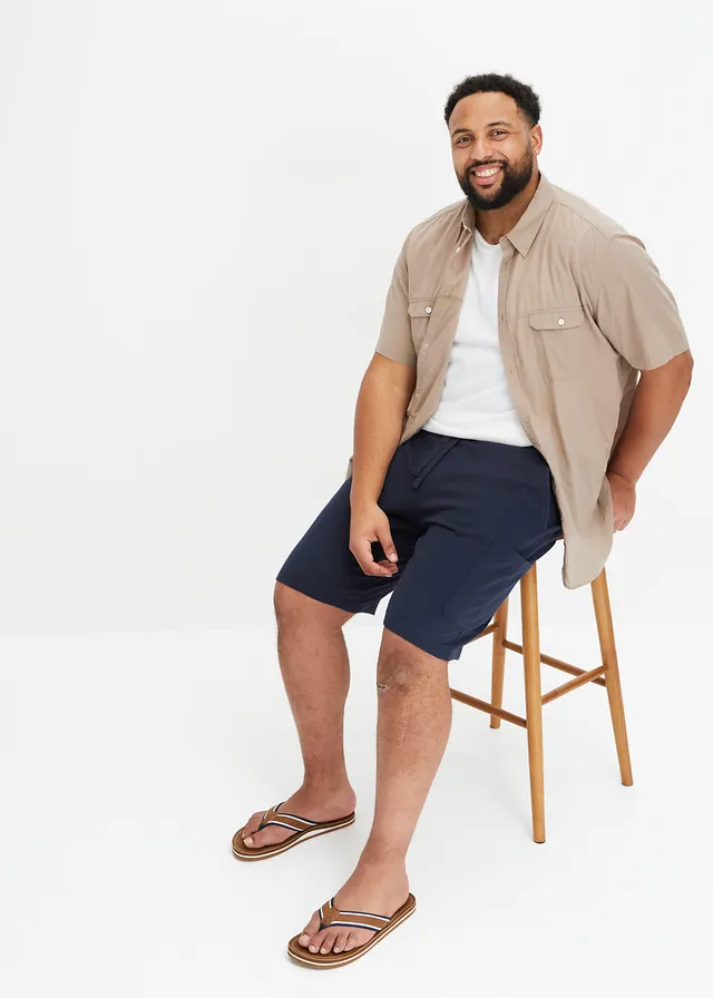 Chemise manches courtes 100% coton, Couleur: taupe