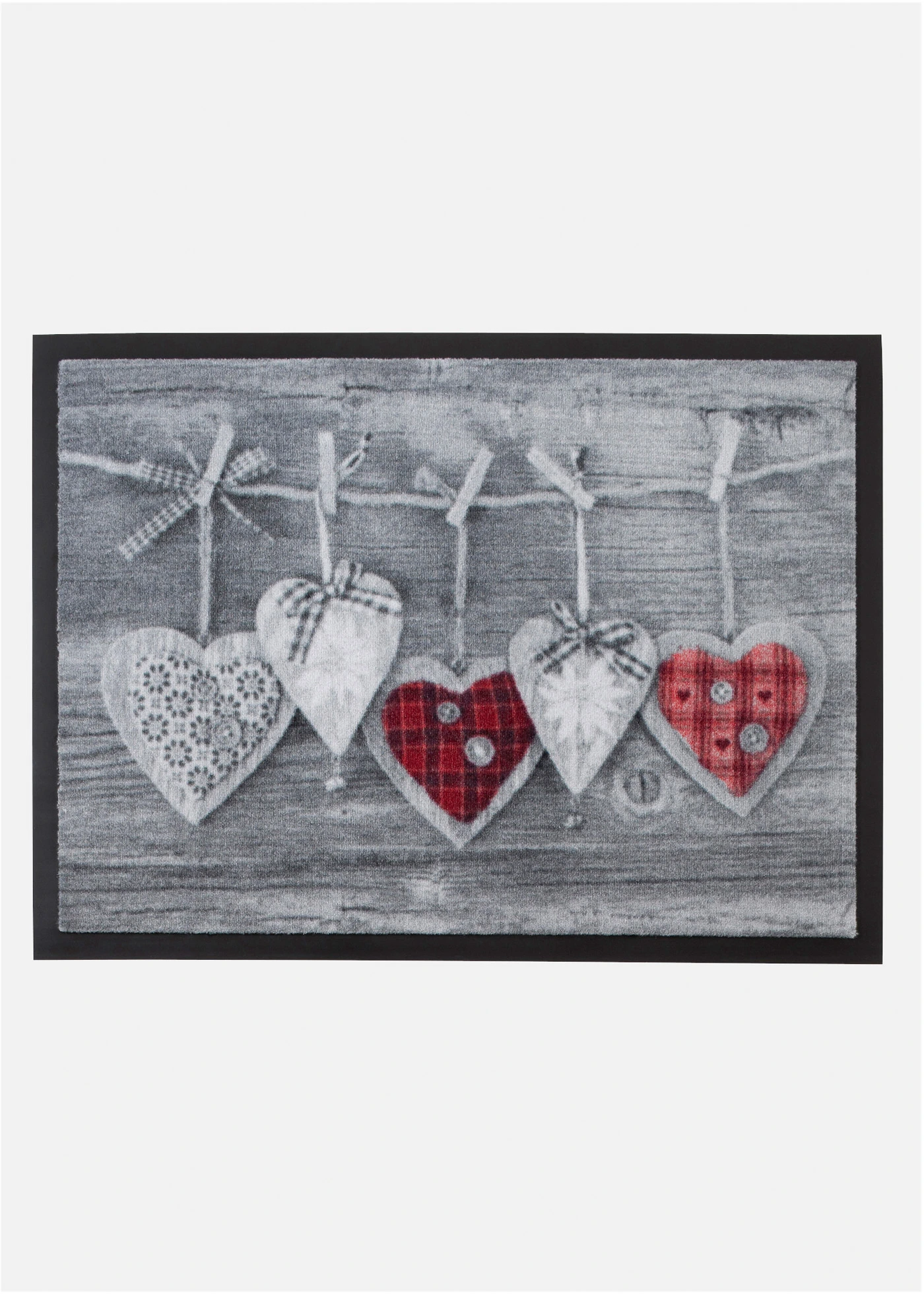 Paillasson motif cœurs • gris • Boutique bonprix