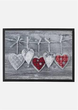 Paillasson motif cœurs • gris • Boutique bonprix