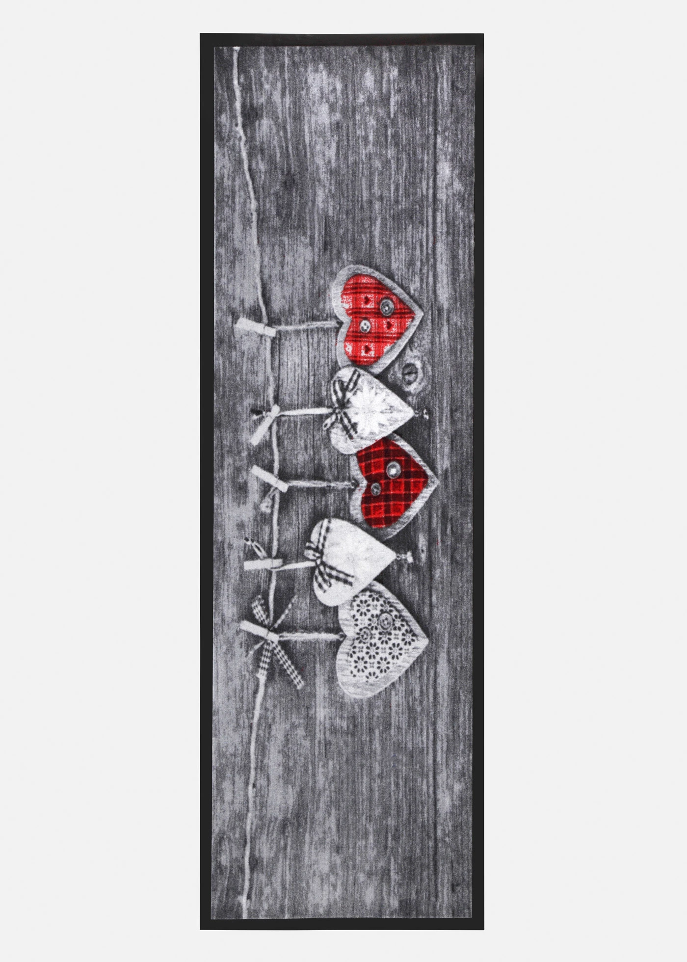 Deurmat met hartjes • grijs • bonprix online shop