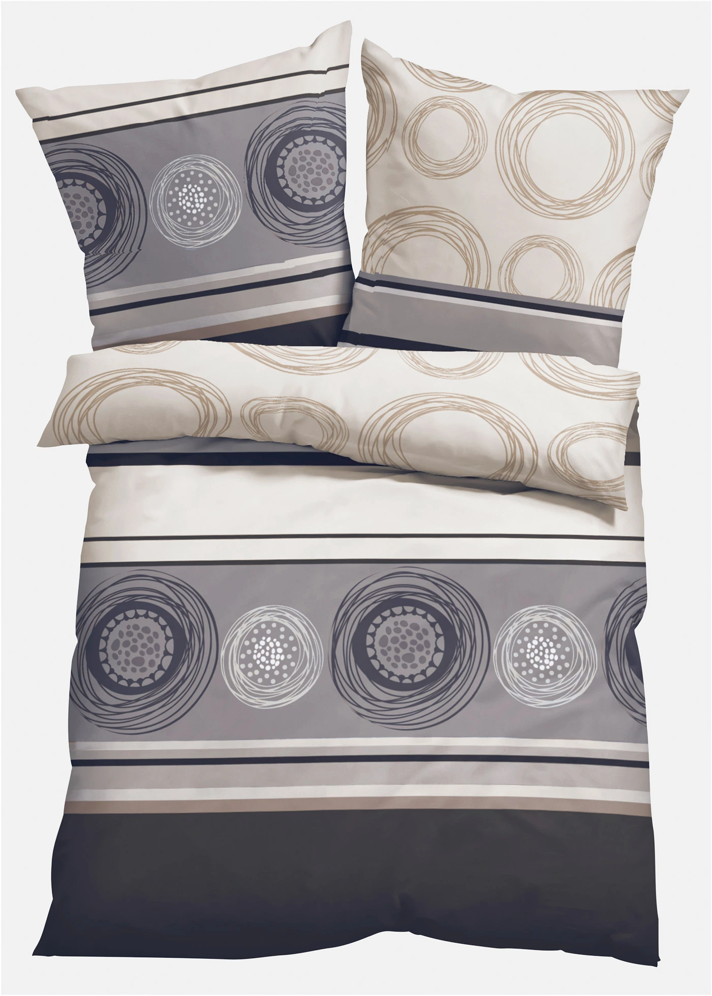 Parure de lit en linon • gris • Boutique bonprix