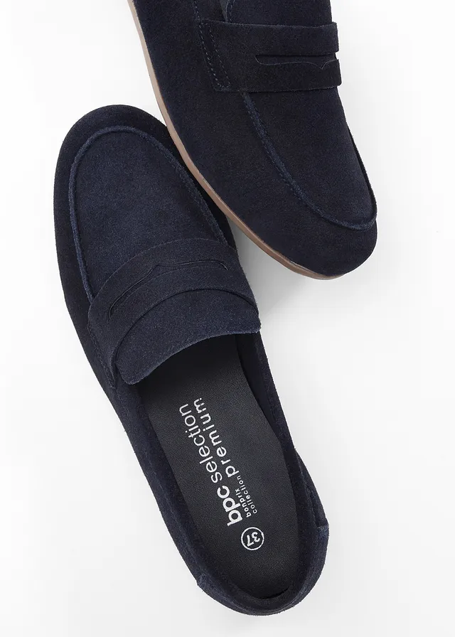 Mocassins en cuir velours • bleu foncé • product-page.page-title-suffix