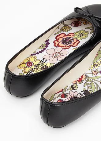 Ballerines à petit nœud, Couleur: noir