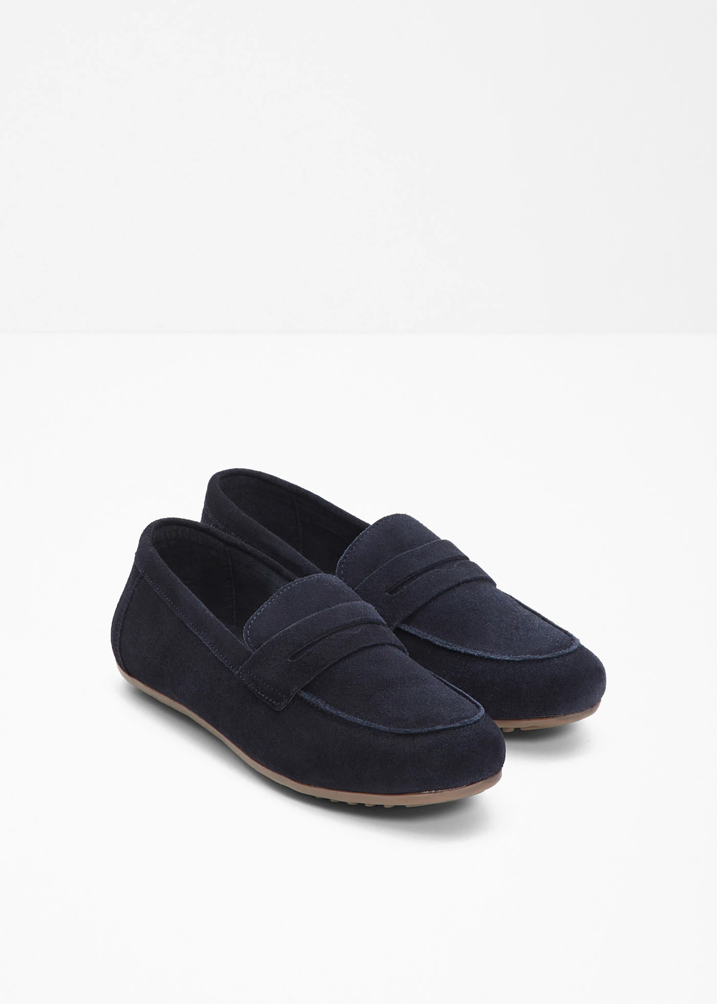 Loafers van leer • donkerblauw • bonprix online shop