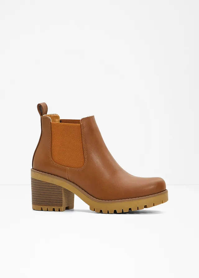 Chelsea boots met blokhak