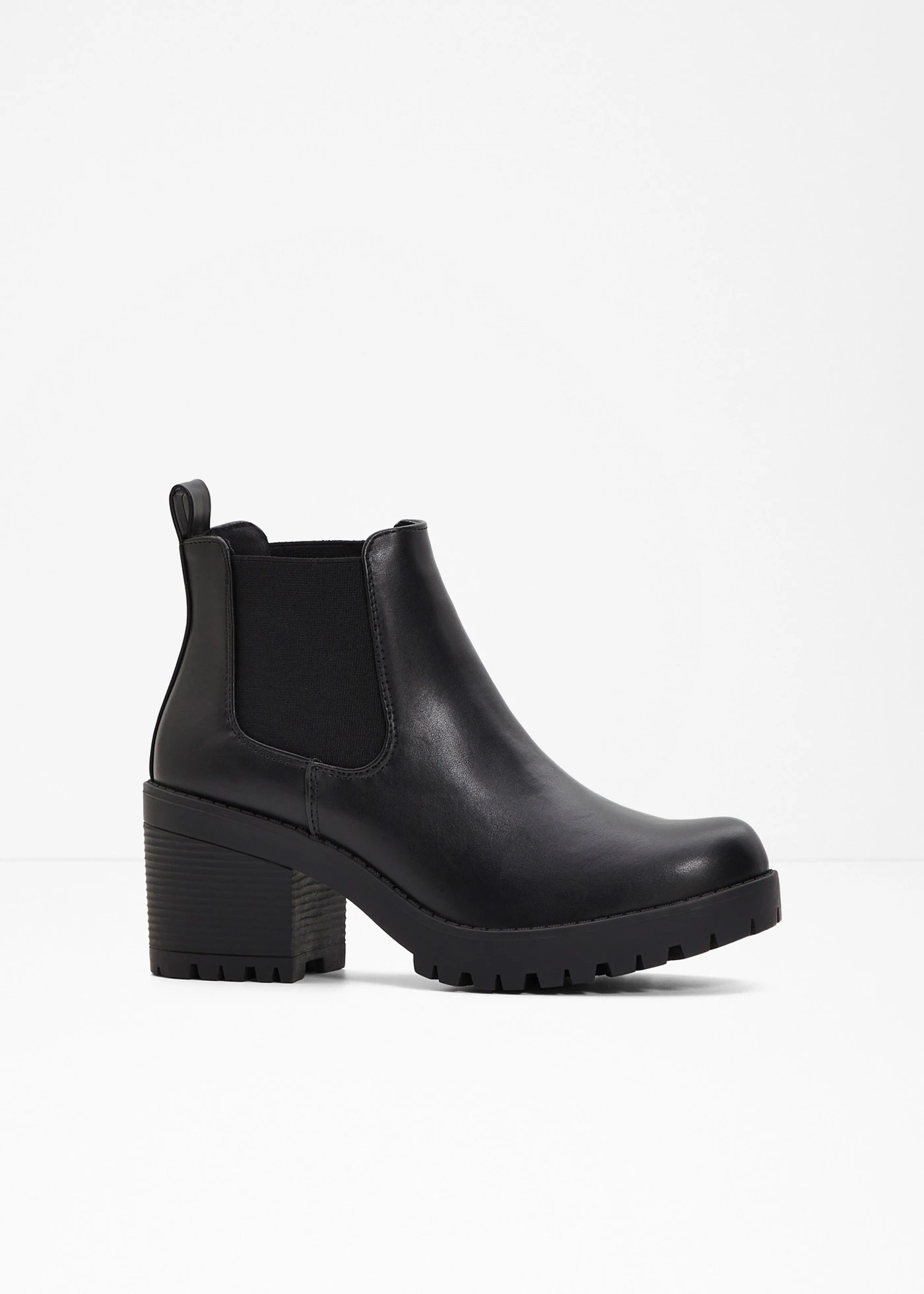 Bottines Chelsea à talon carré • noir • Boutique bonprix