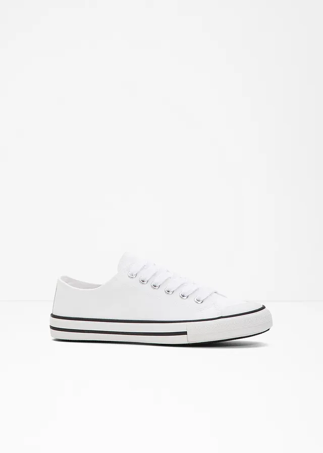 Tennis en toile coton, Couleur: blanc