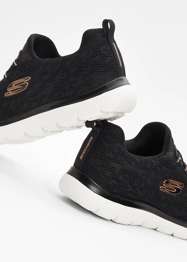 Pohodlné tenisky značky Skechers s paměťovou pěnou, barva: černá s leopardím potiskem