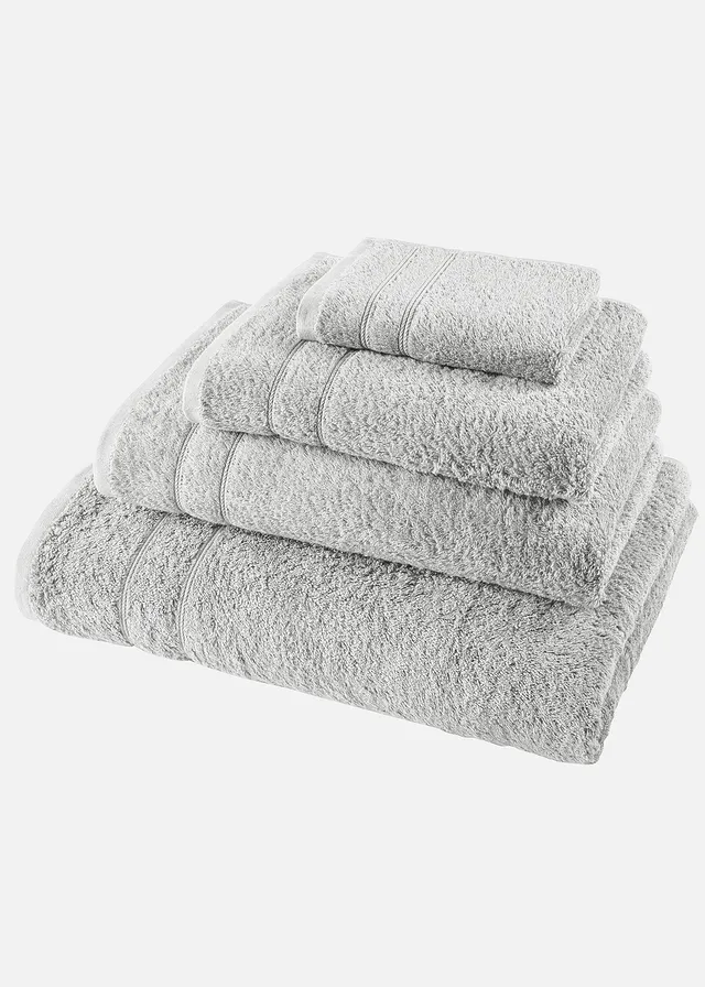 Serviette de toilette en éponge douce pur coton • gris • product-page.page-title-suffix