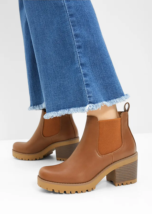 Bottines Chelsea à talon carré • cognac • product-page.page-title-suffix