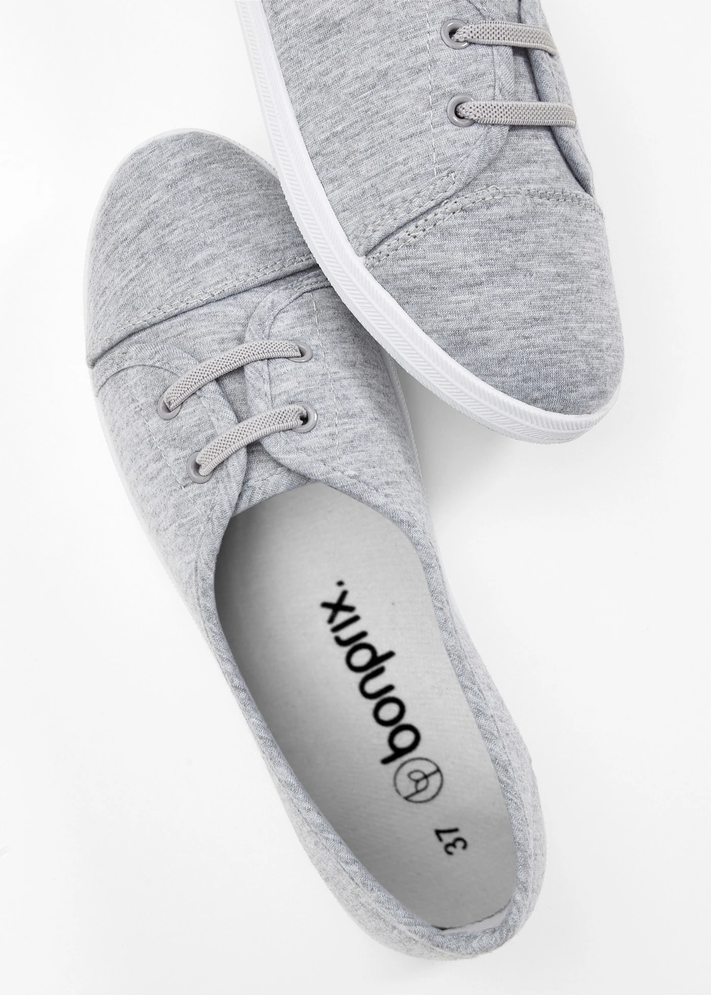 Ballerines à laçage décoratif • gris chiné • Boutique bonprix