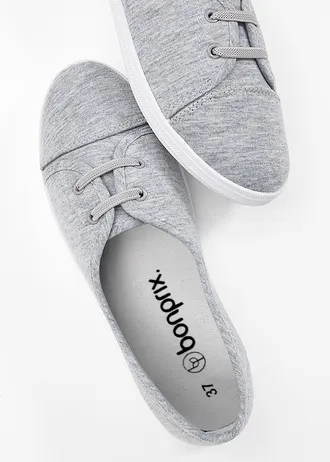 Balerini cu șiret decorativ • gri melanj • magazin bonprix