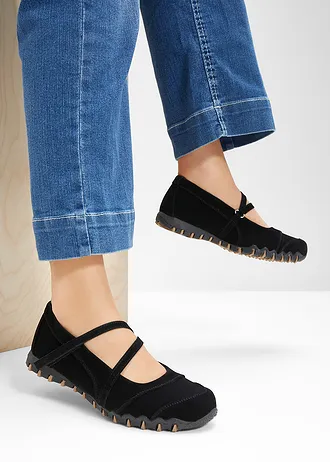 Balerini Mary-Jane cu talpă flexibilă • negru • magazin bonprix