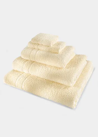 Katoenen handdoek van zachte stof • ecru • bonprix online shop