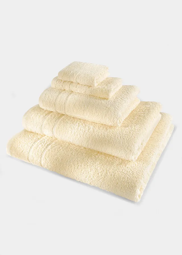 Serviette de toilette en éponge douce pur coton • écru • product-page.page-title-suffix
