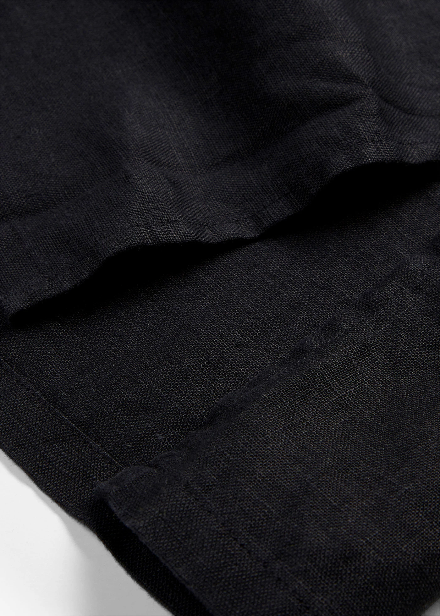 Sukienka kaftanowa z czystego lnu • czarny • sklep bonprix