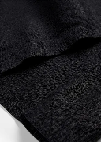 Kaftanové šaty z čistého lnu • černá • bonprix obchod