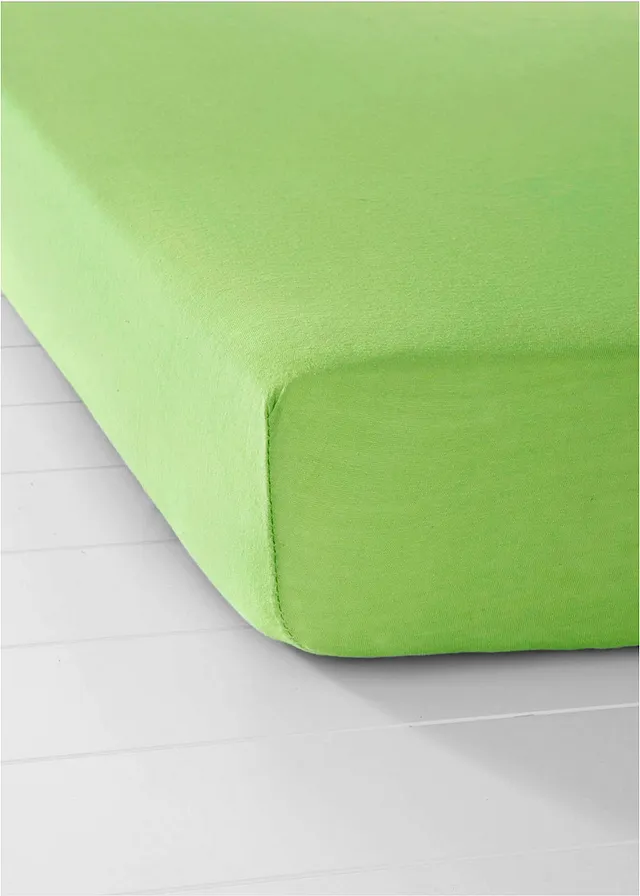 Napínací žerzejové prostěradlo • zelená • bonprix obchod