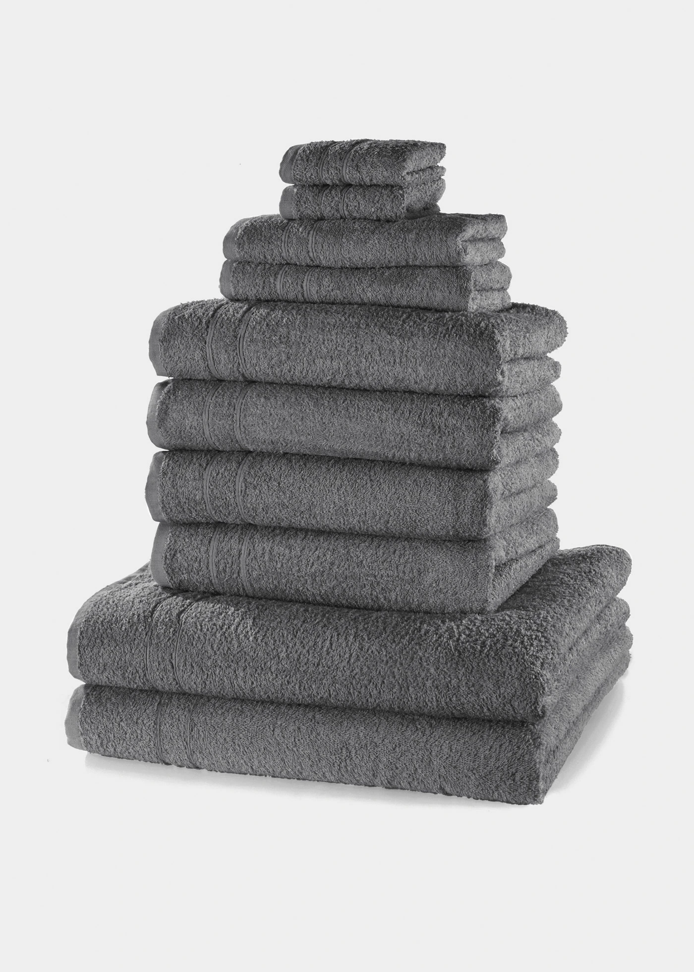 Serviettes de toilette (ens. 10 pces) • anthracite • Boutique bonprix